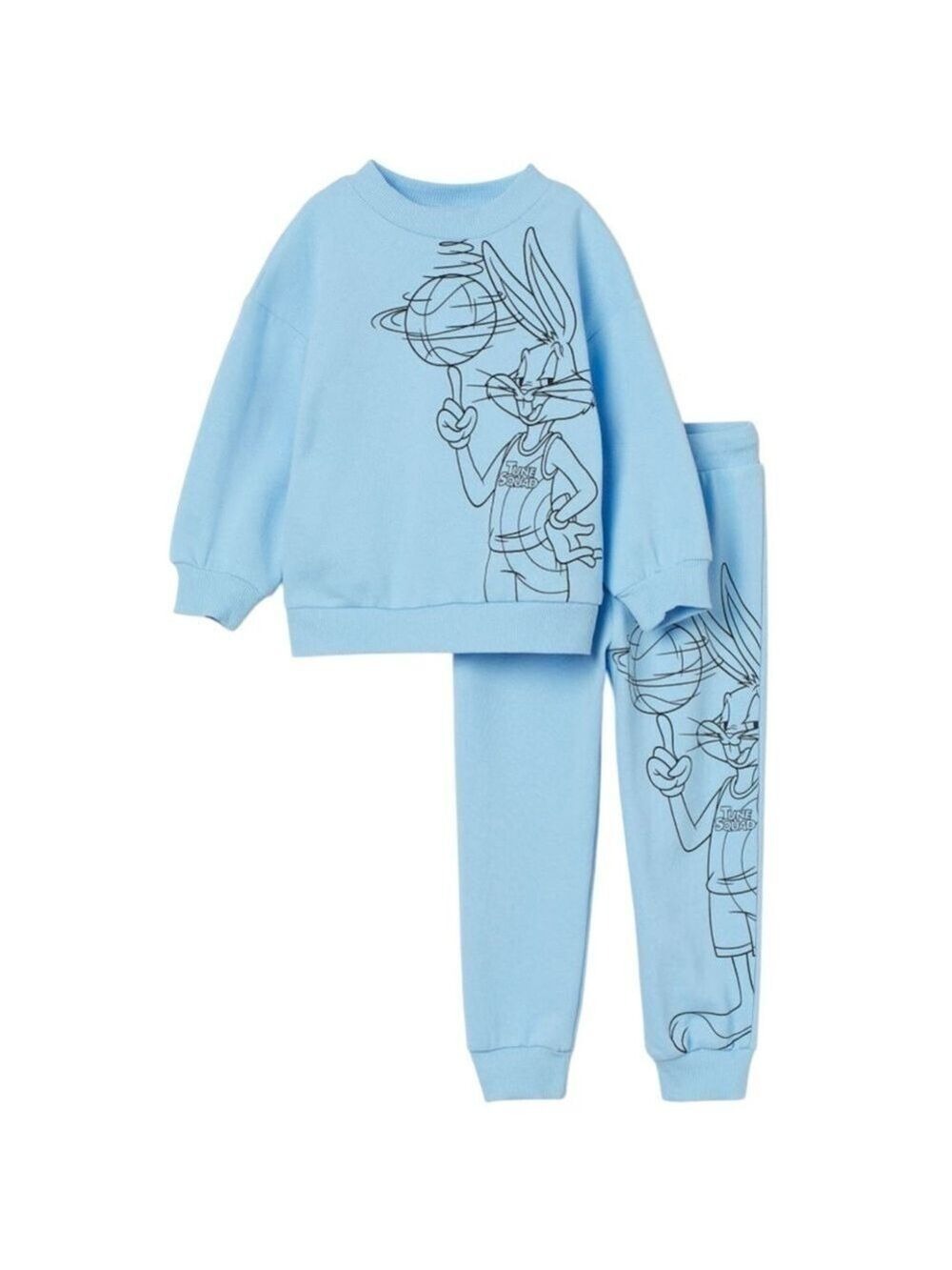 H&M Looney Tunes Bugs Bunny Lightweight Crewneck & Joggers Tune Squad Set